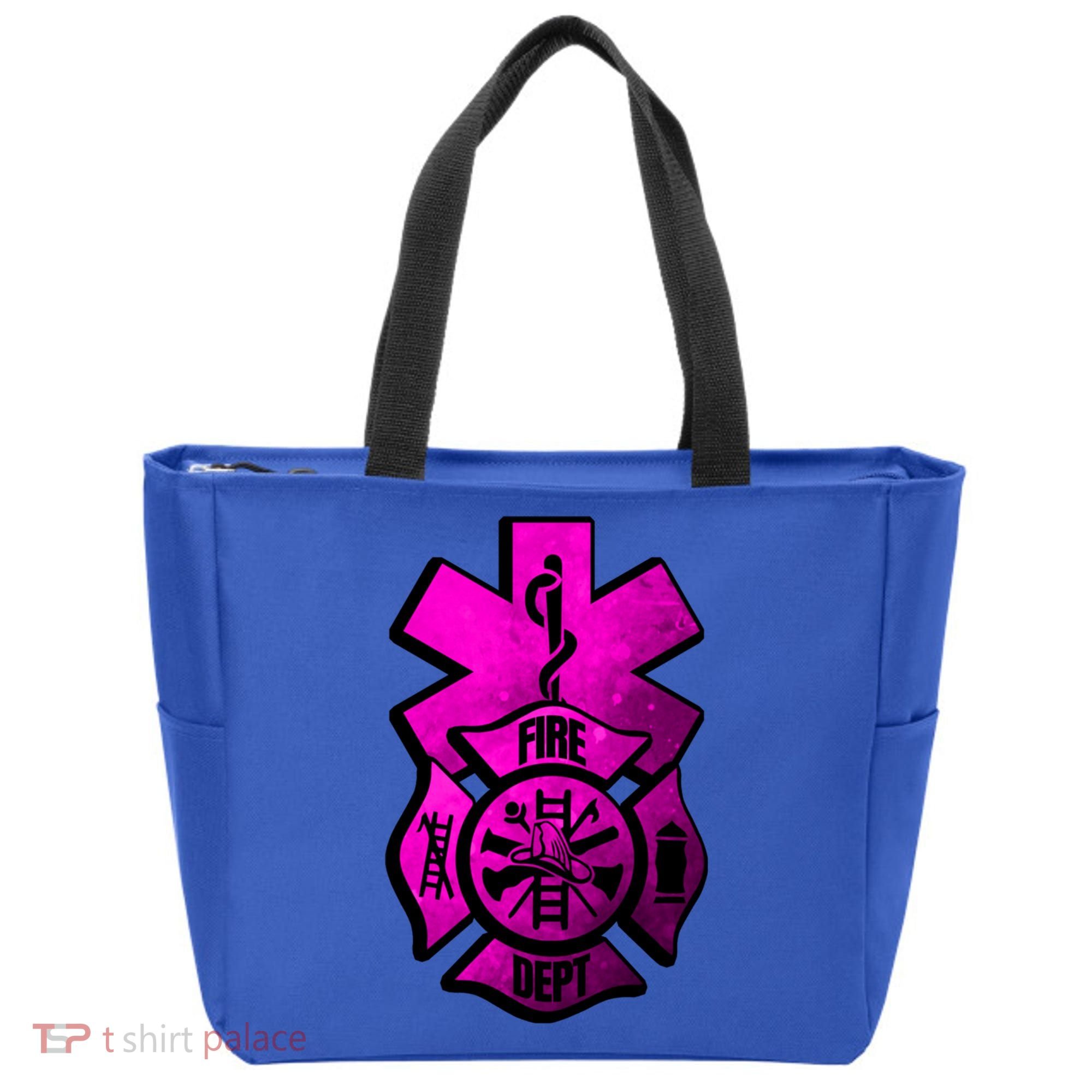 Emt Ems Fire Rescue Pink Usa Firefighter American Paramedic Gift Tote Bag