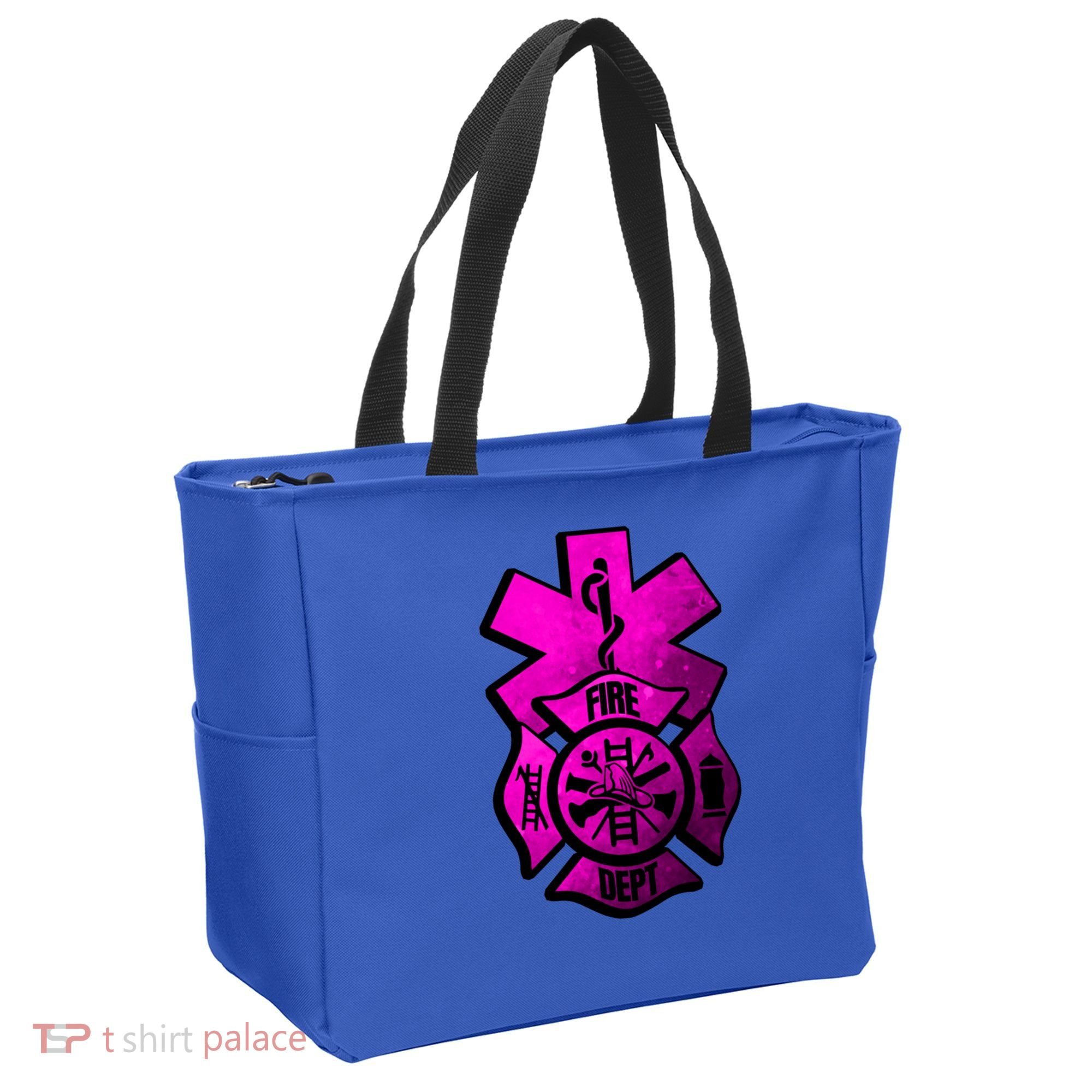 Emt Ems Fire Rescue Pink Usa Firefighter American Paramedic Gift Tote Bag