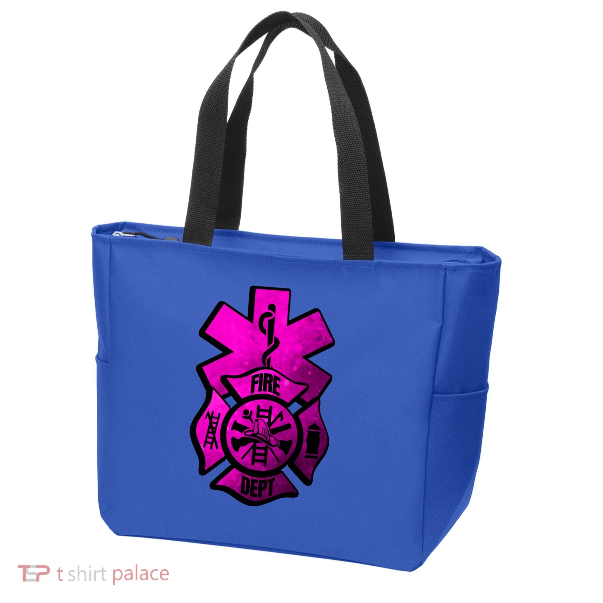 Emt Ems Fire Rescue Pink Usa Firefighter American Paramedic Gift Tote Bag