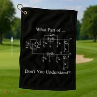 Electrical Engineer Gift Funny Technology Sarcasm Golf Towel thumb 1