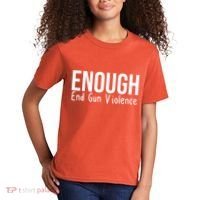 Enough End Gun Violence No More Guns Kids T-Shirt thumb 2