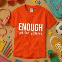 Enough End Gun Violence No More Guns Kids T-Shirt thumb 3