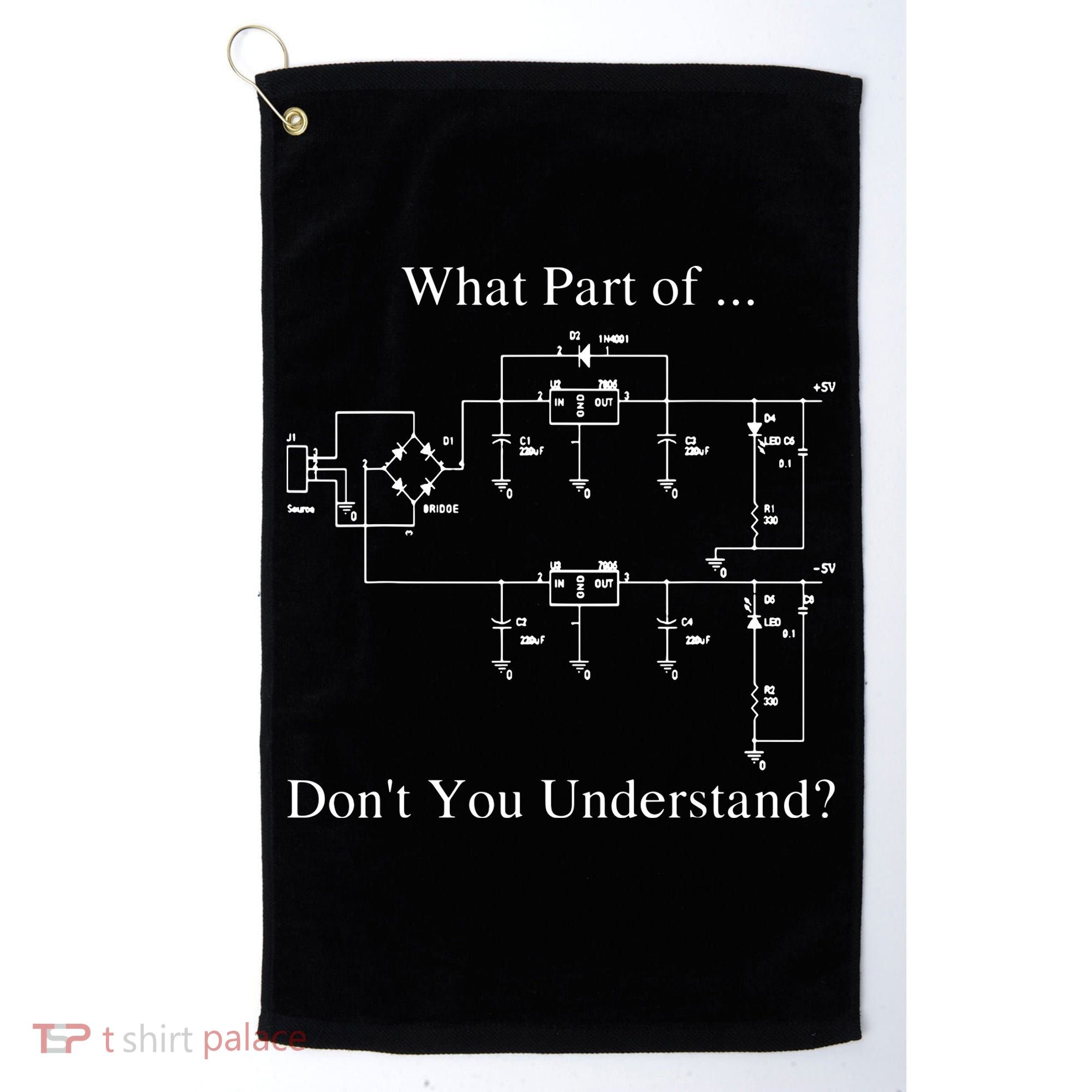 Electrical Engineer Gift Funny Engineering Sarcasm Golf Towel