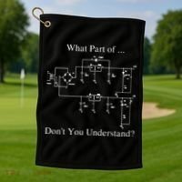 Electrical Engineer Gift Funny Engineering Sarcasm Golf Towel thumb 1