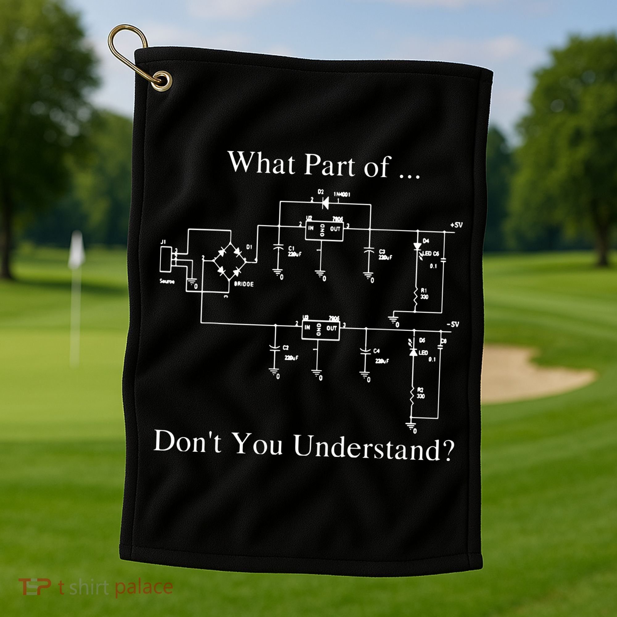 Electrical Engineer Gift Funny Engineering Sarcasm Golf Towel