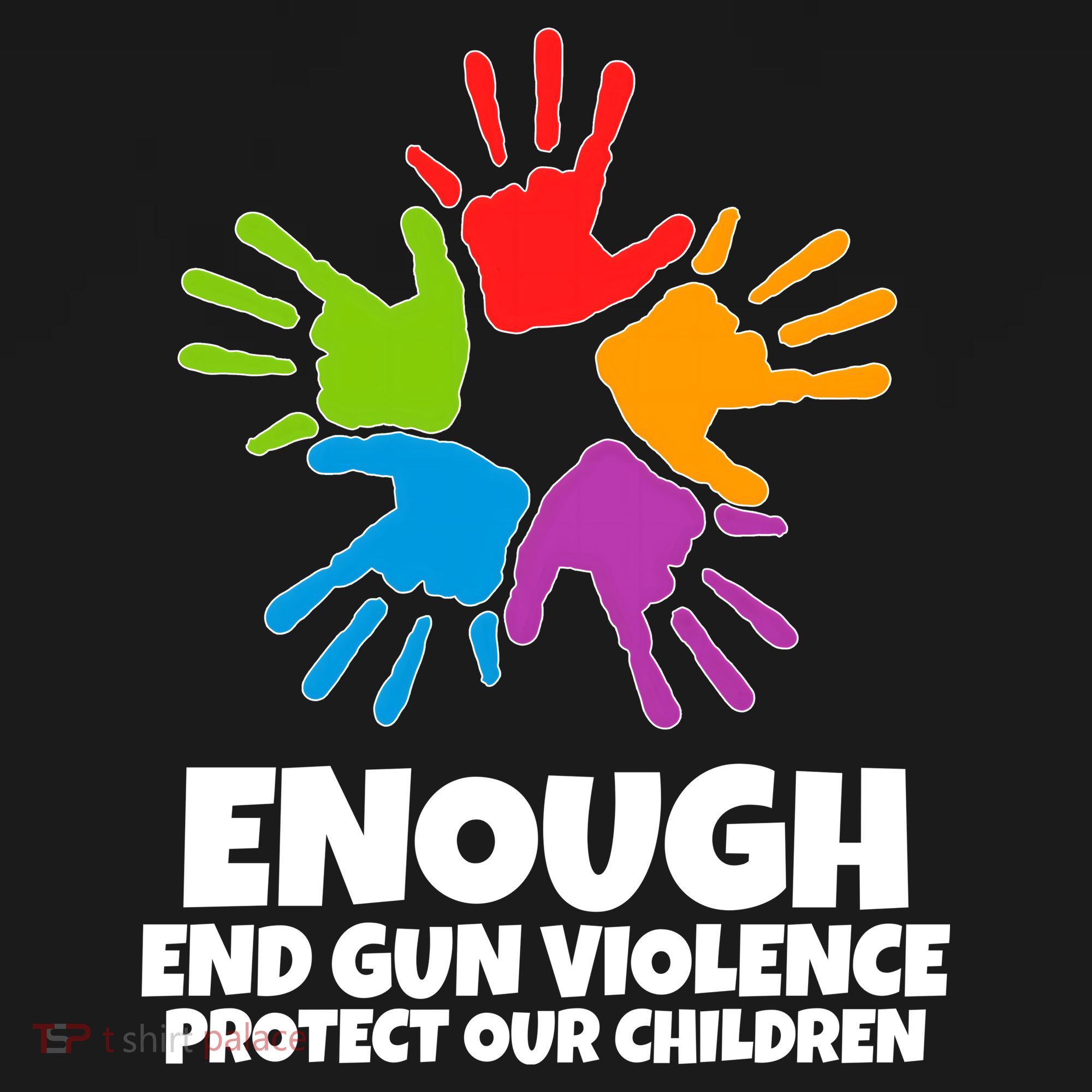 Enough End Gun Violence Protect Our Children Handprint Coaster
