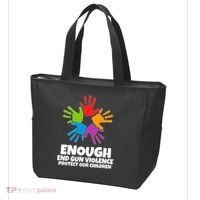 Enough End Gun Violence Protect Our Children Handprint Tote Bag thumb 3