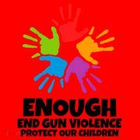 Enough End Gun Violence Protect Our Children Handprint Santa Hat thumb 1
