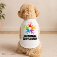 Enough End Gun Violence Protect Our Children Handprint Doggie Tank thumb 2