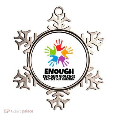 Enough End Gun Violence Protect Our Children Handprint Ornament
