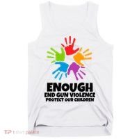 Enough End Gun Violence Protect Our Children Handprint Tank Top thumb 0