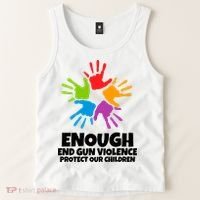 Enough End Gun Violence Protect Our Children Handprint Tank Top thumb 2