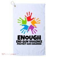 Enough End Gun Violence Protect Our Children Handprint Golf Towel thumb 0
