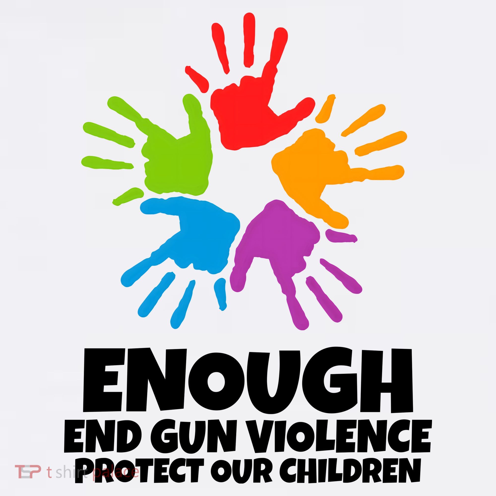 Enough End Gun Violence Protect Our Children Handprint Visor