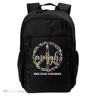 Enough End Gun Violence Peace Sign Backpack
