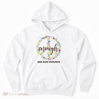 Enough End Gun Violence Peace Sign Hoodie