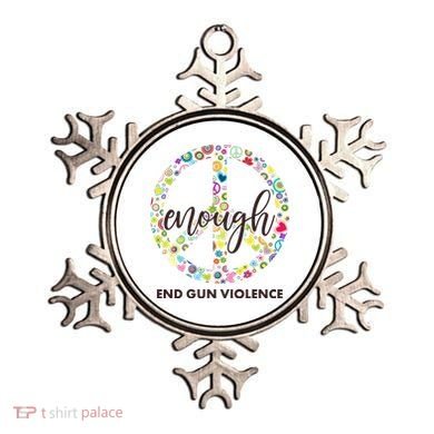 Enough End Gun Violence Peace Sign Ornament