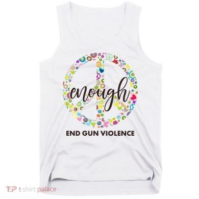 Enough End Gun Violence Peace Sign Tank Top