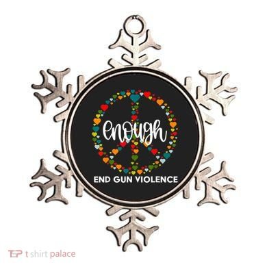 Enough End Gun Violence | Wear Orange Peace Sign Ornament
