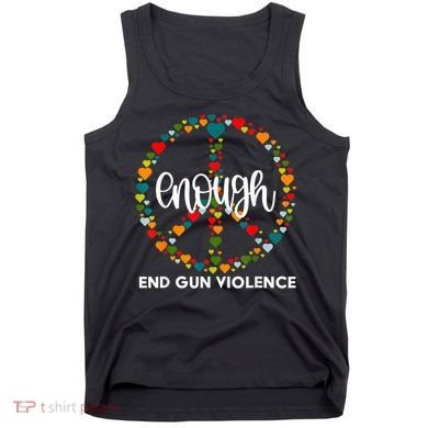 Enough End Gun Violence | Wear Orange Peace Sign Tank Top