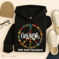 Enough End Gun Violence Awareness Day Wear Orange Hoodie thumb 4