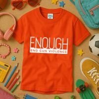 Enough End Gun Violence No Gun Awareness Day Wear Orange Kids T-Shirt thumb 3