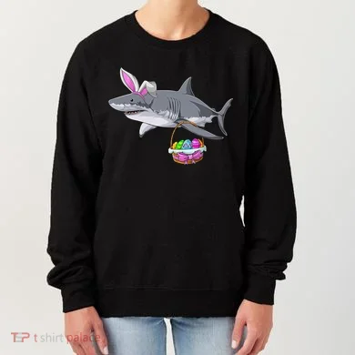 Easter Egg Hunt Shark Women's Sweatshirt