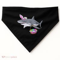 Easter Egg Hunt Shark USA-Made Doggie Bandana thumb 0