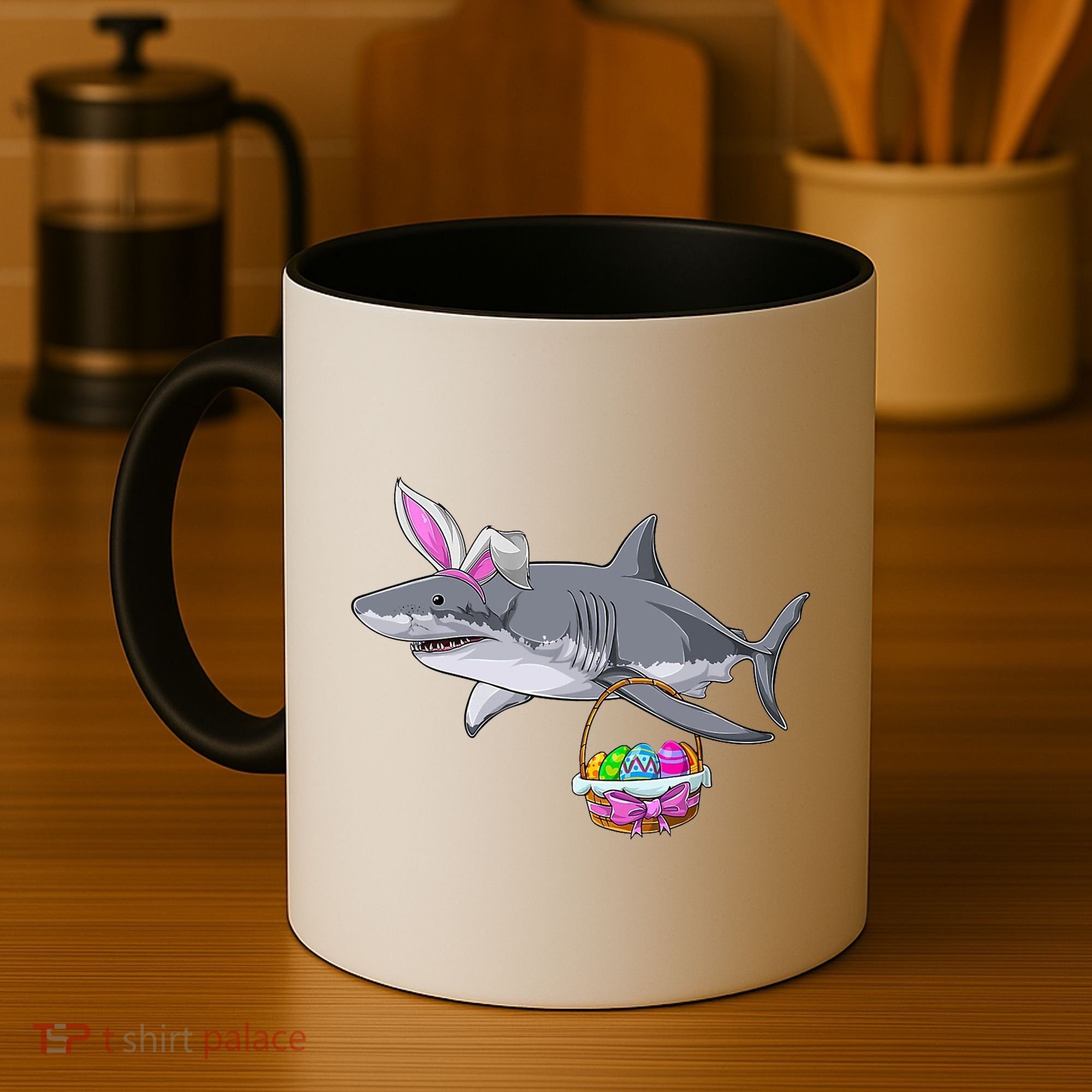 Easter Egg Hunt Shark Coffee Mug