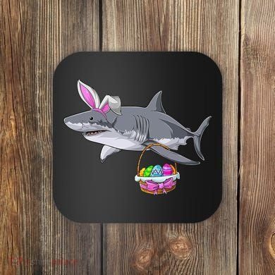 Easter Egg Hunt Shark Coaster