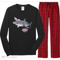 Easter Egg Hunt Shark Long Sleeve Pajama Set thumb 0