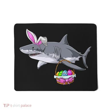 Easter Egg Hunt Shark Mousepad