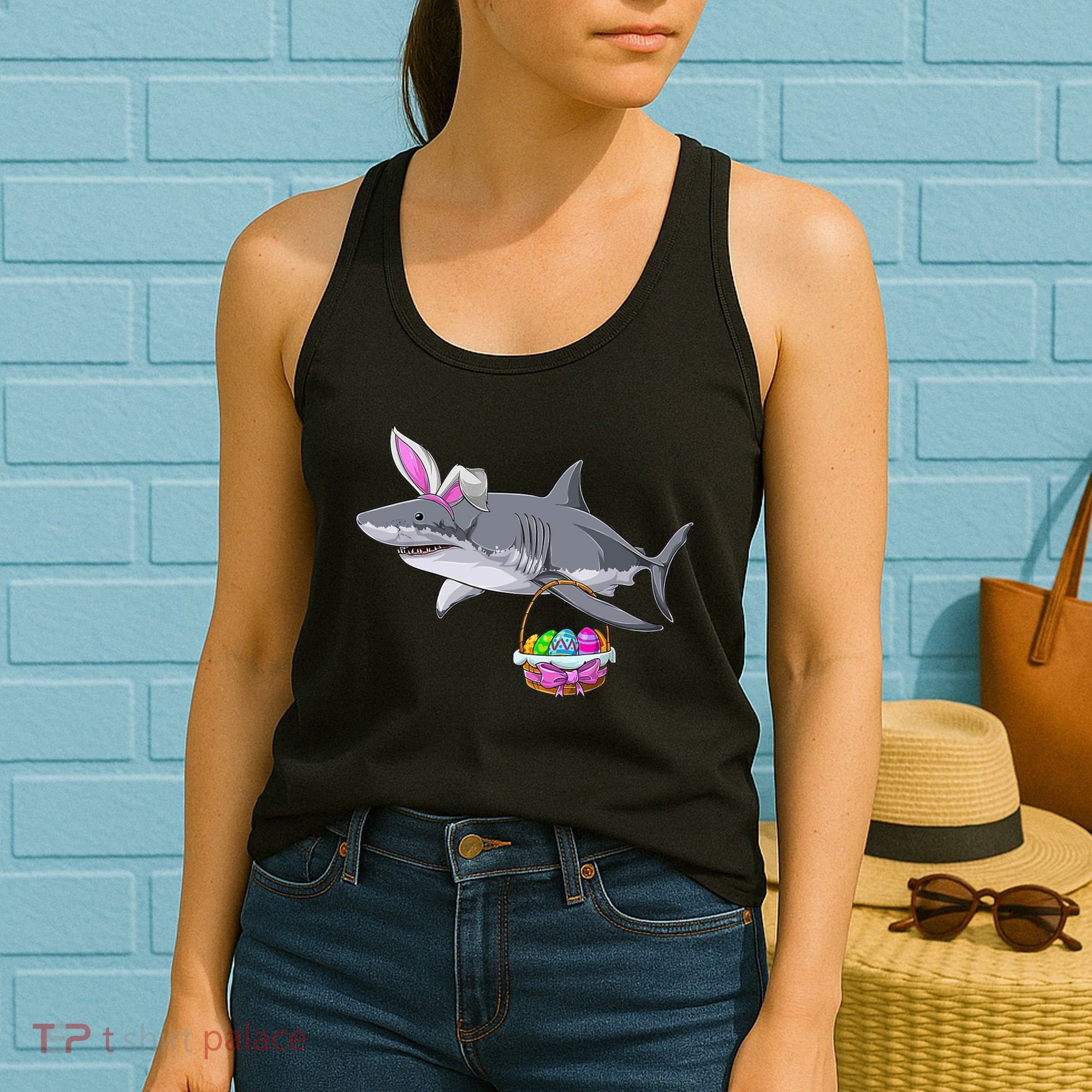 Easter Egg Hunt Shark Women's Tank Top