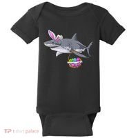 Easter Egg Hunt Shark Baby Bodysuit thumb 0