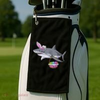 Easter Egg Hunt Shark Golf Towel thumb 2