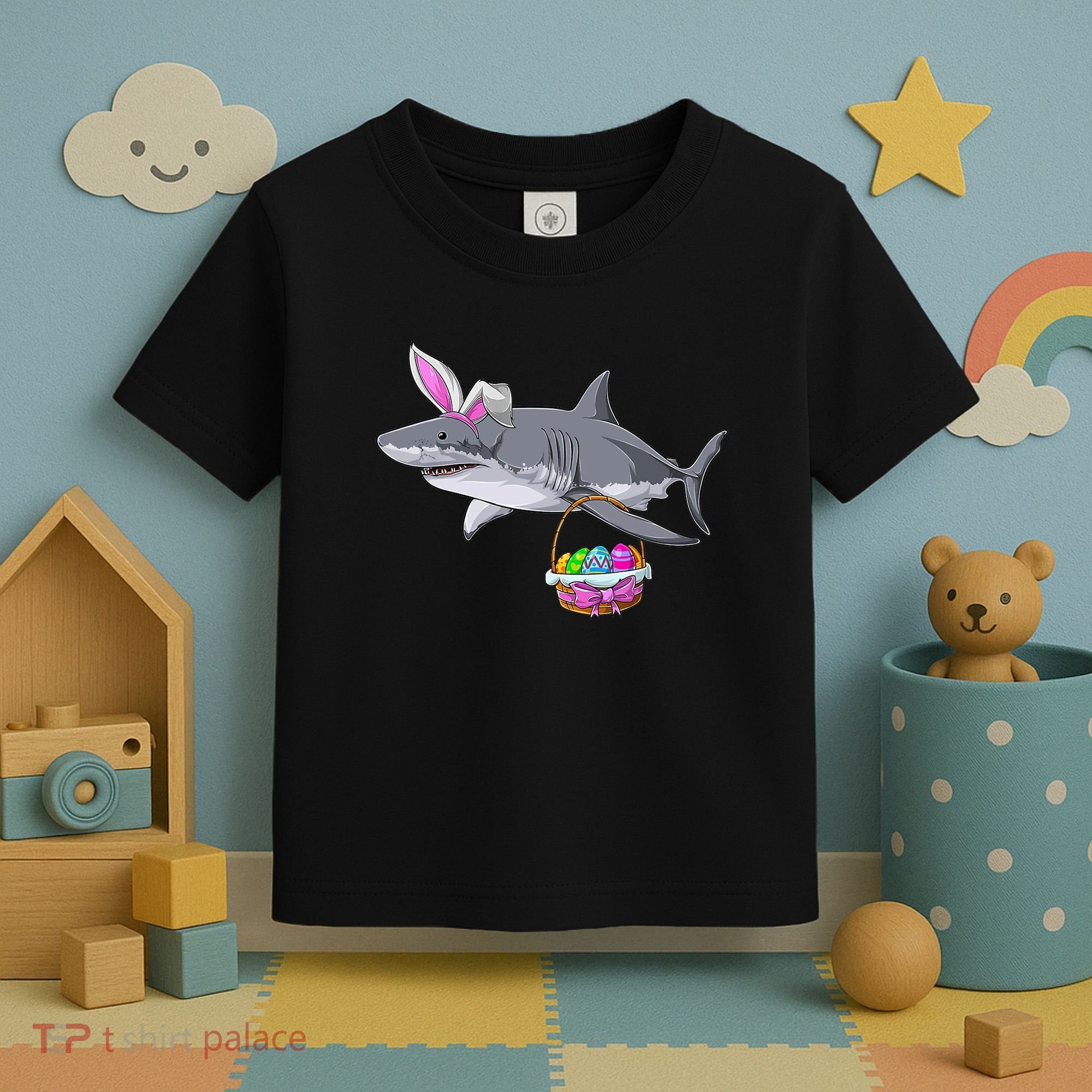 Easter Egg Hunt Shark Toddler T-Shirt