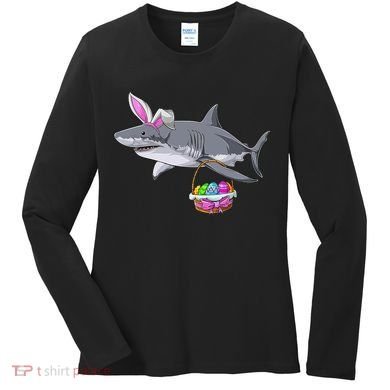 Easter Egg Hunt Shark Women's Long Sleeve Shirt
