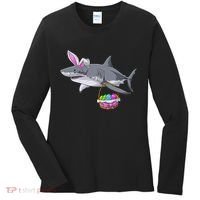 Easter Egg Hunt Shark Women's Long Sleeve Shirt thumb 0