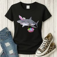 Easter Egg Hunt Shark Women's T-Shirt thumb 3