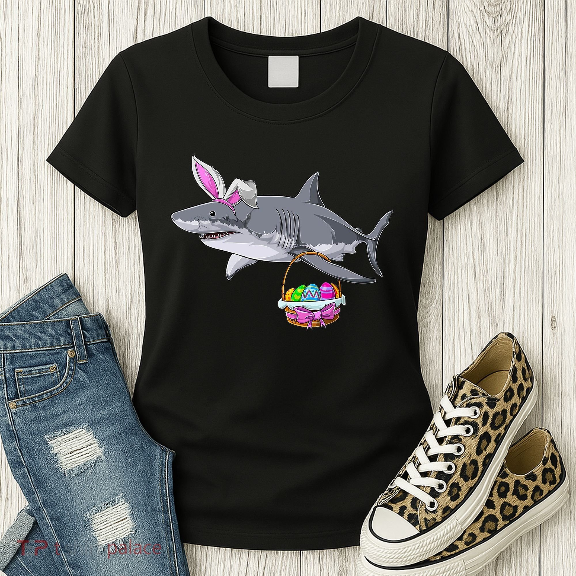 Easter Egg Hunt Shark Women's T-Shirt