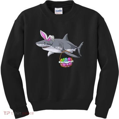 Easter Egg Hunt Shark Kids Sweatshirt