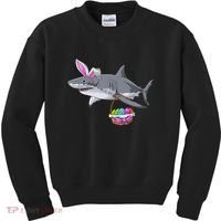 Easter Egg Hunt Shark Kids Sweatshirt thumb 0