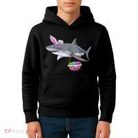 Easter Egg Hunt Shark Kids Hoodie thumb 4