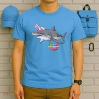 Easter Egg Hunt Shark T-Shirt thumb 5