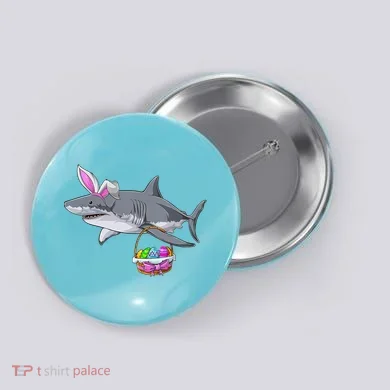 Easter Egg Hunt Shark Button