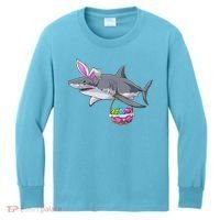 Easter Egg Hunt Shark Kids Long Sleeve Shirt thumb 0