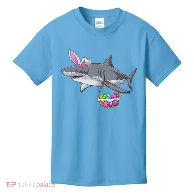Easter Egg Hunt Shark Kids T-Shirt