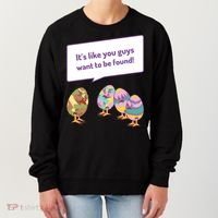 Easter Egg Hunt Funny Camo Eggs Want To Be Found Women's Sweatshirt thumb 0