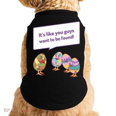 Easter Egg Hunt Funny Camo Eggs Want To Be Found Doggie Tank