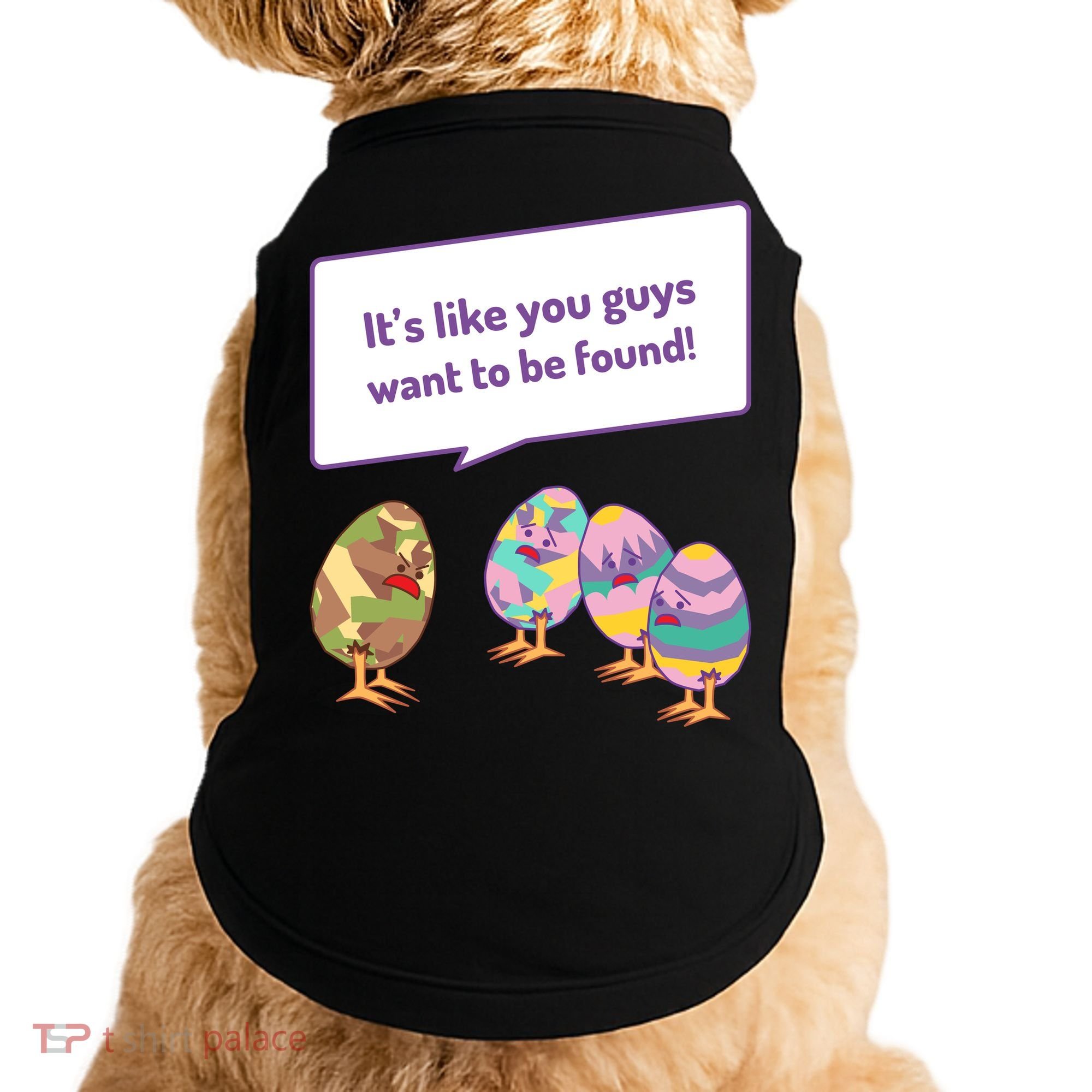 Easter Egg Hunt Funny Camo Eggs Want To Be Found Doggie Tank